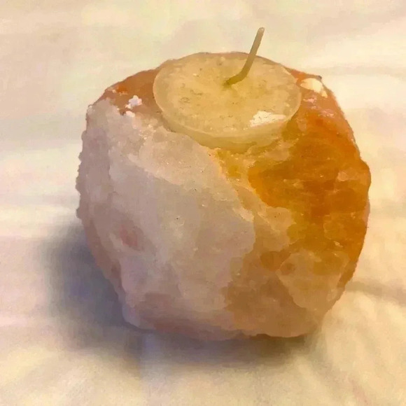 Natural Himalayan pink salt candle 🕯 holder - Picture 1 of 3